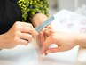 【ハンドケア】ファイル＋甘皮ケア3500円、肘下マッサージ15分付4,500円