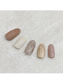 ラメ×ニュアンスネイル