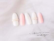 サンミーゴネイル 神戸店(Sunmego Nail)/パール×ホワイト×ピンクネイル