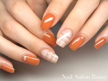 ライズ 本町店(Raize)/チェックネイル/シンプルネイル