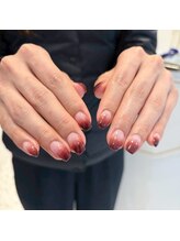 ホワイトネイル 難波店(WHITE NAIL)/グラデーション/ボルドーネイル