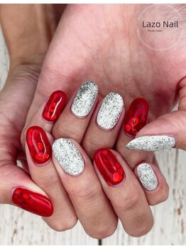 バレンタインネイル