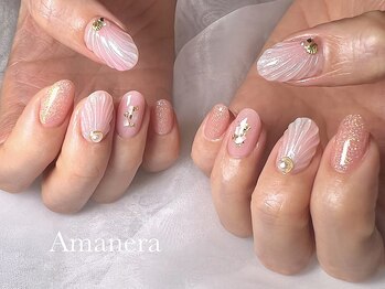 アマネラ(Amanera)の写真/【洗練された美】シンプル~トレンドまで幅広いテイストに対応◎大人可愛く、そして上品な指先を演出♪