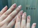 ホログラムハート×細フレンチ