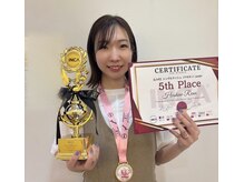 まつ毛エクステ専門店 アイビューティーサロン ビアンカの雰囲気(2025年国際大会にてシングル部門で受賞したスタッフの深井。)