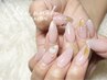 【長さだし】ショートアクリルスカルプ＋ワンカラーorラメグラ ￥8000