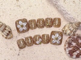 花 フラッシュ フットネイル