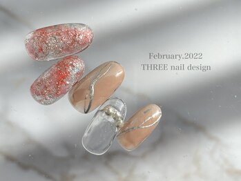 スリー(THREE)/Feb.2022/nail design