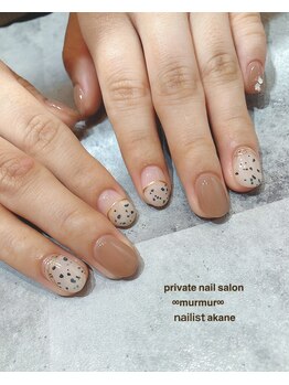 プライベート ネイルサロン マーマ(murmur)/ダルメシアン風ネイル
