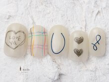 ジェミーネイル エビス(Jemiy nail ebisu)/手描きチェックハート10290yen