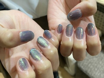 ネイルアルケー(Nail ARCHE)/マグネット×オーロラネイル