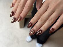 レトネイル レトネイル 大阪梅田(reto nail)/ブラウン/秋ネイル/マグネット
