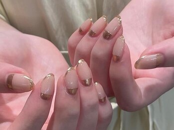 アイ ネイルズ 天神店(I nails)/ちゅるんゴールドミラー