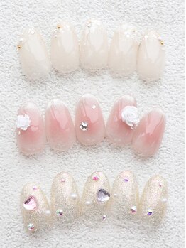 セラピッシュネイル (therapish nail)/ブライダルにも◎　￥8500＋Tax