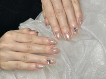 エスビューティー(es.beauty)/ハートストーン×ベージュ