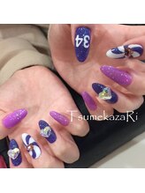 ツメカザリ 西金沢店(TsumekazaRi)/＊バイオレット×ぐるぐる＊