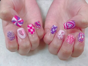 アール 桜木町店(R)/韓国ネイル 手書きアート