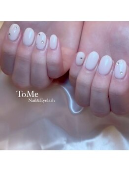 トゥーミー(To Me)/優美 シンプルネイル ストーン