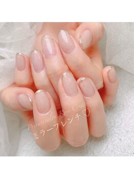 ローズクレア(Rose Crea)/人気のミラーフレンチネイル
