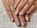 うるツヤブルーネイル