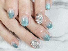 アリイネイルズ(ALII Nails)/ブルーマグネットキラキラネイル