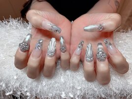 持ち込みシルバーシェルネイル