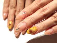 エムネイル(Ｍ)/_ひまわりネイル_