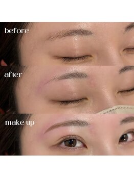 アイミーモア 国立店(aimer more)/眉毛ワックス+メイク仕上げ