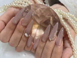 シンプルロングネイル