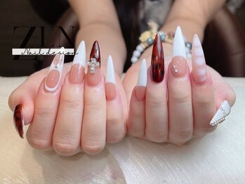 ゼン ネイル デザイン 池袋(ZEN NAIL DESIGN)/長さだしやり放題×つけ放題