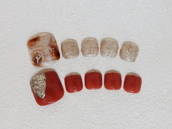 ティーエヌ 名古屋矢場町店/親指アートネイル★¥6000