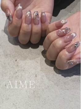 アイム(AIME)の写真/【韓国系ネイル】¥6050～!主張し過ぎない華やかさ＊カラー・パーツで思いのままの仕上がりについうっとり♪