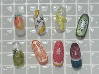 ジョアネイル(JOA Nail)/夏/一本アート/フルーツネイル