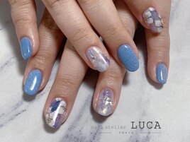 W-672 パープル紫陽花ネイル