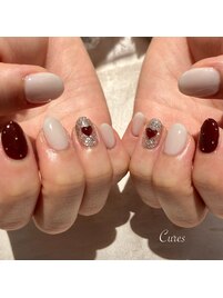 ボルドーとホワイト