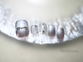 ネイル ドゥ 岡山駅前店(Nail Doux)/ホログラムリングフットネイル