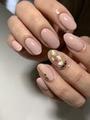 ベージュ×シェルnail☆