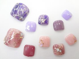 春の定番☆サクラネイル