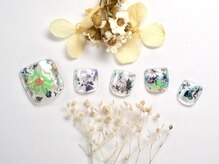 ボボカ(BOVOKA)/夏のホイルフットネイル