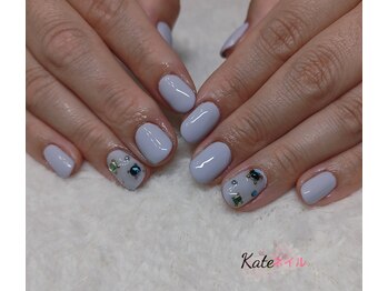 ケイトネイル(Kateネイル)/ワンカラー+2アートデザイン