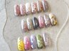 【定額ネイル】ワンカラー＋1ポイントアート¥9900～