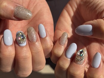 ネイルビジョルノ つくばみどりの店(Nail Begiorno)/持ち込みデザインビジューネイル