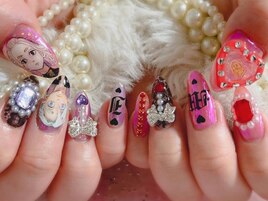 お客様オーダー推し活痛ネイル