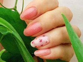 ピンクフラワーネイル￥10450