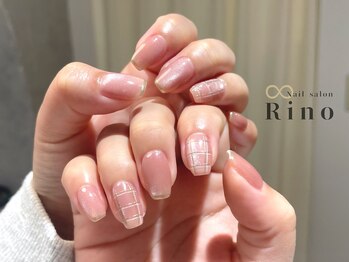 ヴィンテージ×チェック柄ネイル