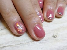 アミュリー ネイル アトリエ(Amury nail atelier)/うる艶ピンク☆オーロラネイル♪
