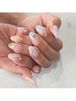 アンバー(Amber)/夏！マーメイドネイル♪