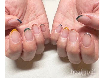 ヒールネイル(heal nail)/カラフルフレンチ