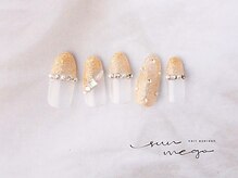 サンミーゴネイル 神戸店(Sunmego Nail)/オレンジラメ×ビジューネイル