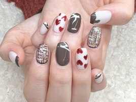 バレンタインネイル